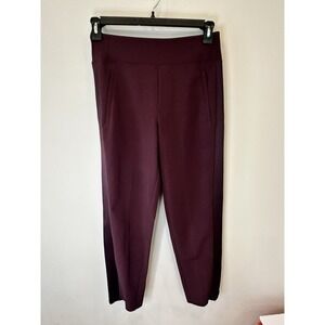 Athleta Women's Brooklyn Ankle Pants Size 4 Burgundy Maroon New Without Tags